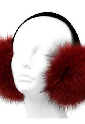 Our red indigo fox fur earmuffs combine cozy warmth and style. Made from plush indigo fox fur, they provide soft comfort and protection from the cold.