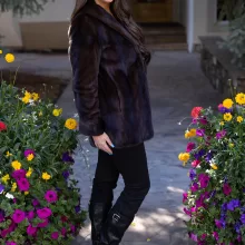 Our natural Lunaraine mink coat showcases timeless elegance and warmth. The mink fur, known for its smooth texture and subtle sheen, offers both comfort...