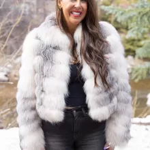 Our natural cross fox jacket features beautiful fur with unique, natural color patterns. The jacket brings subtle elegance to any outfit. Additionally, its distinctive look pairs well with many styles. You will enjoy classic beauty and refined warmth.