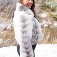 Our natural cross fox jacket features beautiful fur with unique, natural color patterns. The jacket brings subtle elegance to any outfit. Additionally, its distinctive look pairs well with many styles. You will enjoy classic beauty and refined warmth.