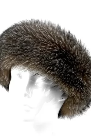 Our crystal fox fur headband is a luxe, stylish accessory that is warm and elegant. Made with soft fox fur, it provides comfort and keeps you warm...