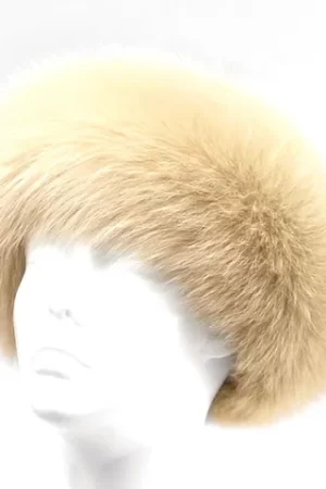Our dyed honey fox fur headband is a luxe, stylish accessory that is warm and elegant. Made with soft fox fur, it provides comfort and keeps you warm...