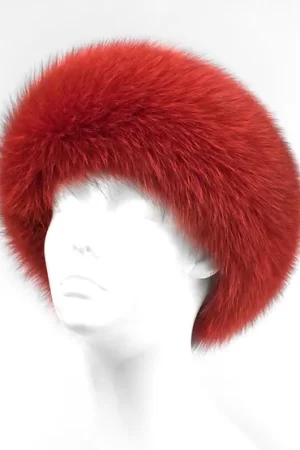 Our dyed red fox fur headband is a luxe, stylish accessory that is warm and elegant. Made with soft fox fur, it provides comfort and keeps you warm...