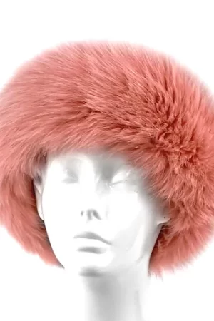 Our dyed salmon fox fur headband is a luxe, stylish accessory that is warm and elegant. Made with soft fox fur, it provides comfort and keeps you warm...