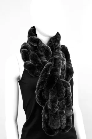 Our charcoal rabbit fur scarf is a cozy and elegant accessory. It adds a touch of luxury to any winter wardrobe. Made from soft rabbit fur, it wraps you...