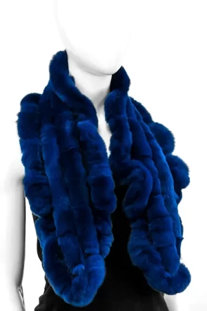 Our electric blue rabbit scarf is a cozy and elegant accessory. It adds a touch of luxury to any winter wardrobe. Made from soft rabbit fur, it wraps...